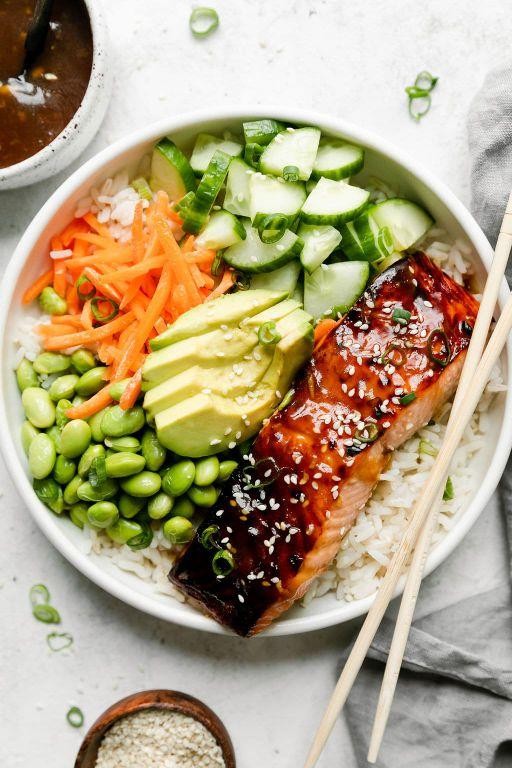 Teriyaki Salmon Bowls