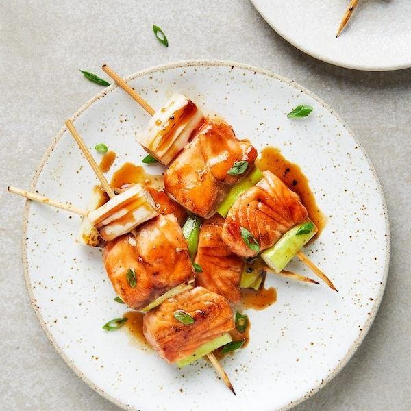 Teriyaki Salmon Skewers