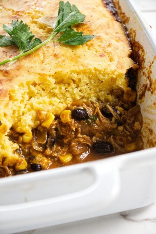 Tex-Mex Cornbread Casserole with Chicken