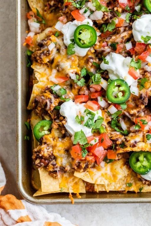 Tex-Mex One Pan Ground Turkey Nachos