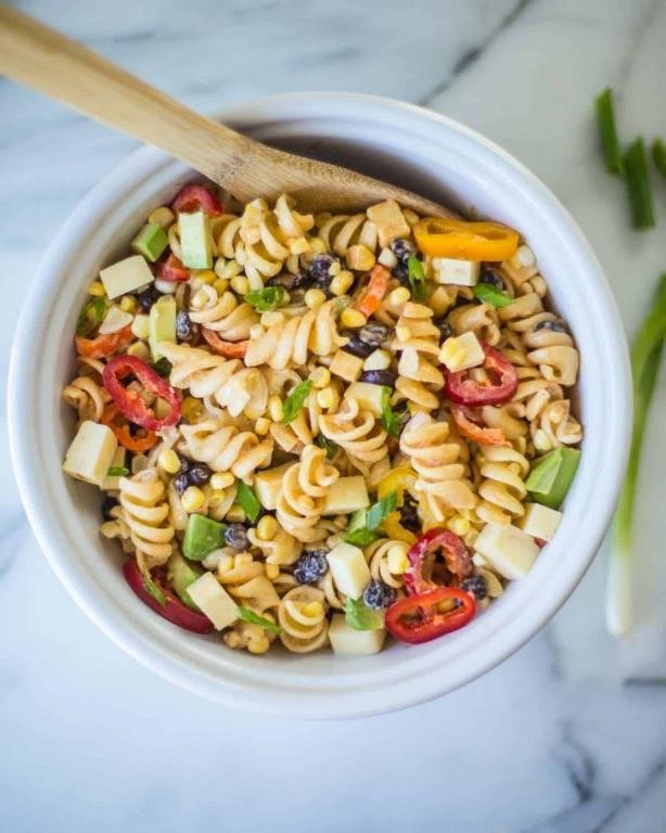 Tex-Mex Pasta Salad with Spicy Chipotle Dressing