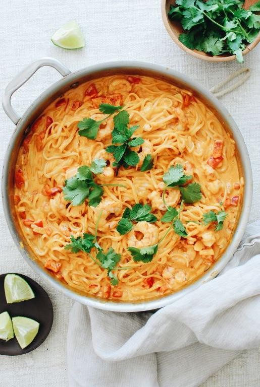 Thai Coconut Shrimp Noodle Casserole