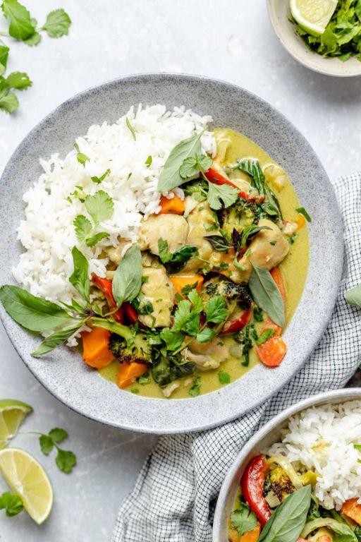 Thai Green Curry Chicken and Rice