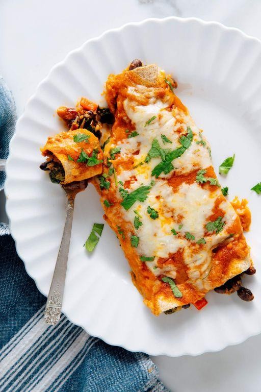 Three-Bean Vegetarian Enchiladas