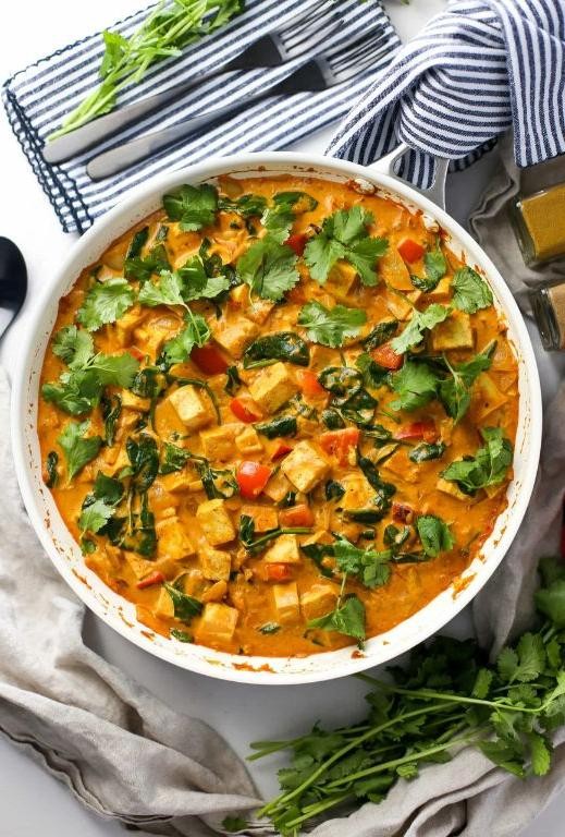 Tofu and Vegetable Curry with Coconut Milk