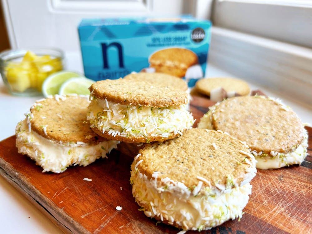 Tropical Mango Coconut Ice Cream Sandwich