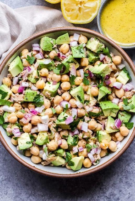 Tuna, Chickpea, and Avocado Bowl