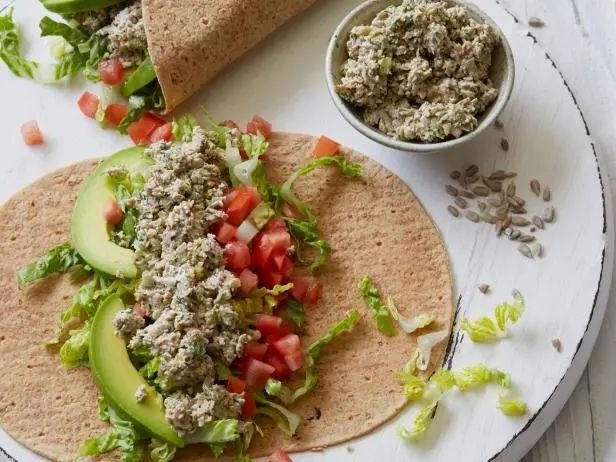 Tuna Salad Wrap with Sunflower Seeds