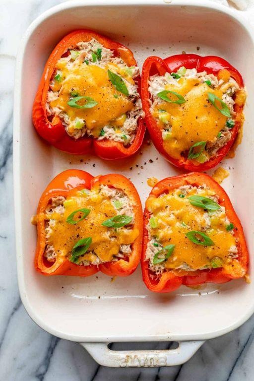 Tuna Stuffed Bell Peppers