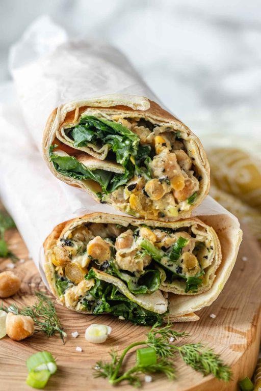 Tuna and Chickpea Salad Wraps