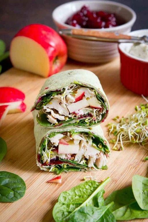 Turkey Cranberry Wrap with Cream Cheese