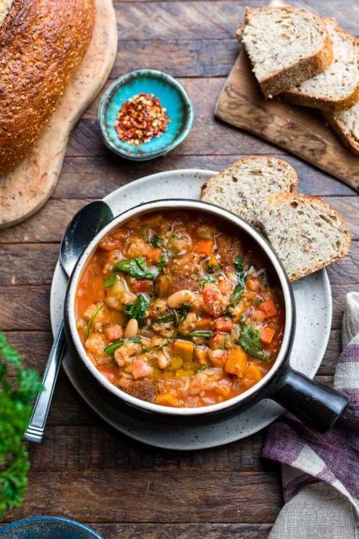 Tuscan Ribollita Soup with Rustic Bread