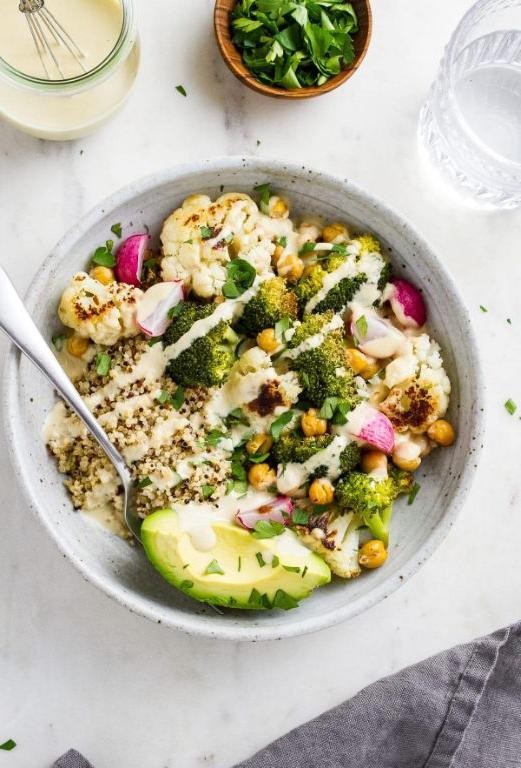 Vegan Buddha Bowl with Tahini Dressing