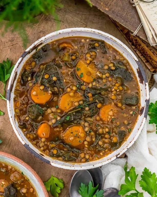 Vegan Collard Greens and Lentil Soup