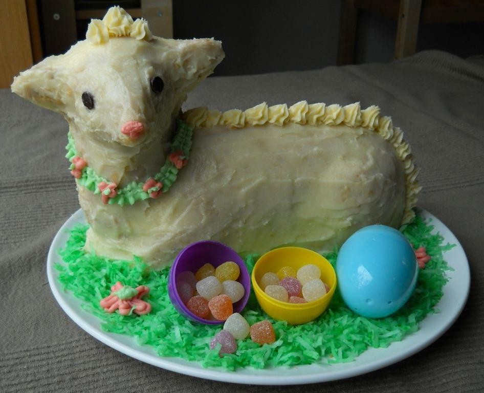 Vegan Lamb Cake with Coconut Cream