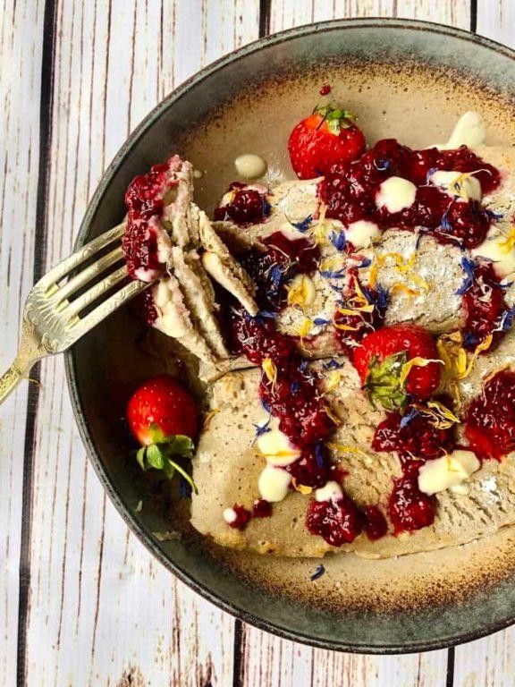 Vegan Tofu and Mushroom Blintzes