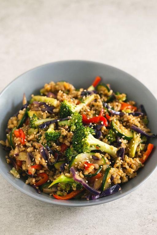 Vegetable Stir-Fry with Long Grain Rice