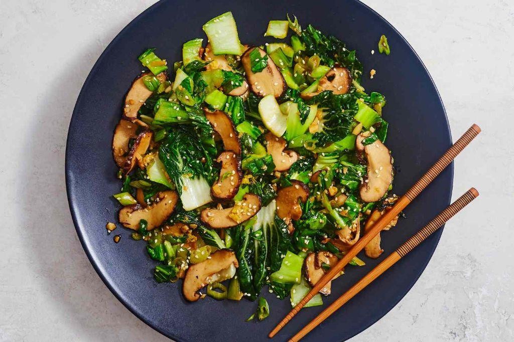 Vegetarian Bok Choy and Mushroom Stir-Fry