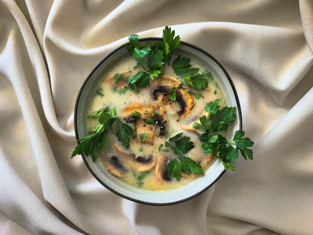 Velvety Creamy Mushroom Soup with Fresh Herbs