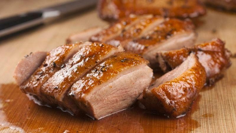 Wild Duck Breast with Maple-Bourbon Glaze