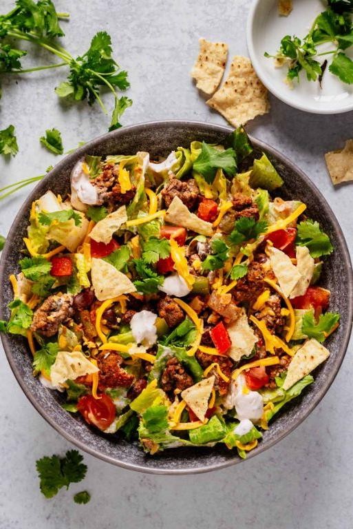 Zesty Ground Beef Taco Salad