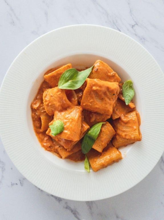 Zesty Paccheri with Lemon Vodka Sauce