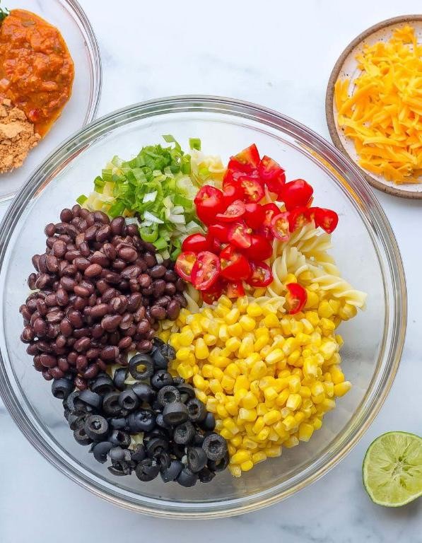 Zesty Taco Pasta Salad with Black Beans and Corn