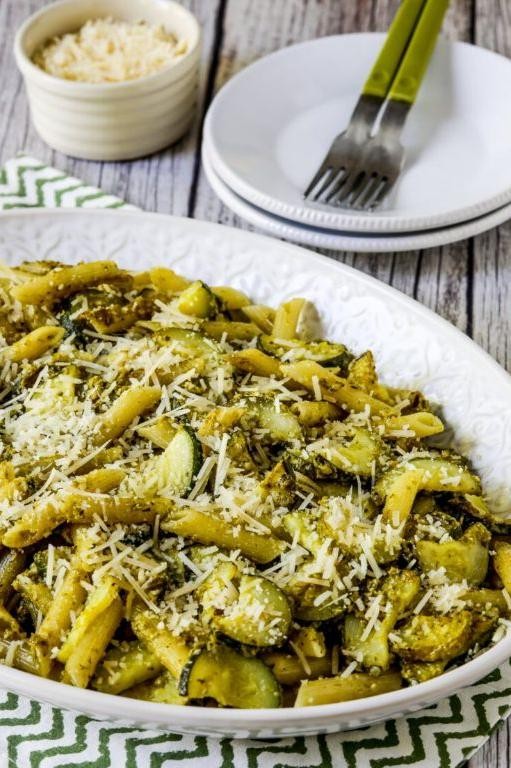 Zucchini Basil Pesto Pasta